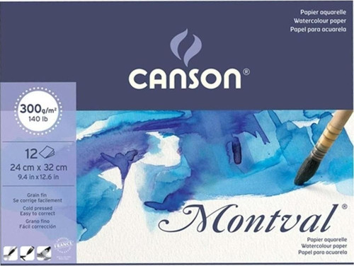 Montval Sulu Boya Blok Pad Canmontv 12 Yaprak 24x32 CM 300 GR Sulu Boya Blok