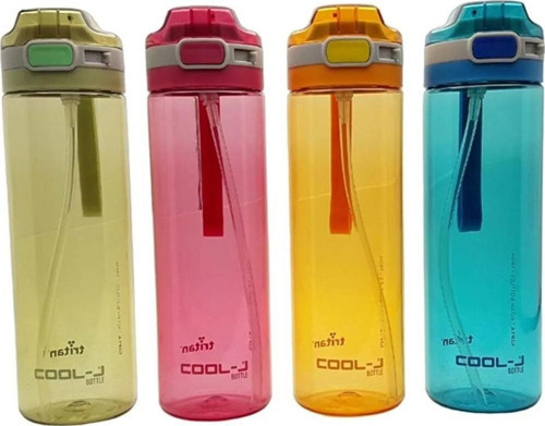 Matara Pipetli 600 ML Tritan Suluk (Karışık Renk 1 Adet)
