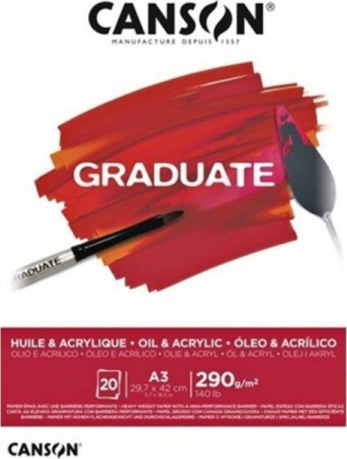 Çizim Bloğu Graduate Yağlı Boya Ve Akrilik 20 Sayfa A3 290 Gram