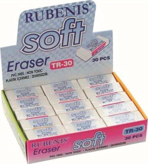 Silgi Soft Beyaz Yumuşak Öğrenci Silgisi 30 Lu