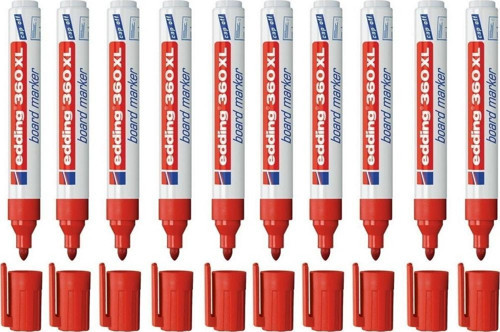 Tahta Kalemi Yuvarlak Uçlu Kırmızı 360 XL (10 Lu Kutu)