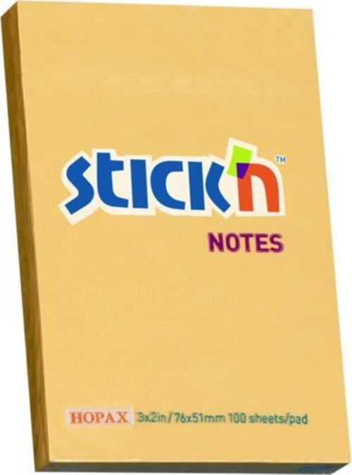 Hopax Stickn 76x51mm Yapışkanlı Not Kağıdı Pastel Kavun içi 100 Yaprak (1 Paket 12 Adet)
