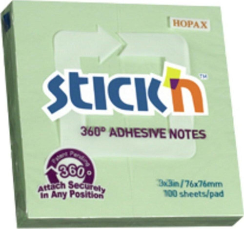 Hopax Stıckn Yapışkanlı Not Kağıdı 100 Yaprak 76x76 Mm Yeşil