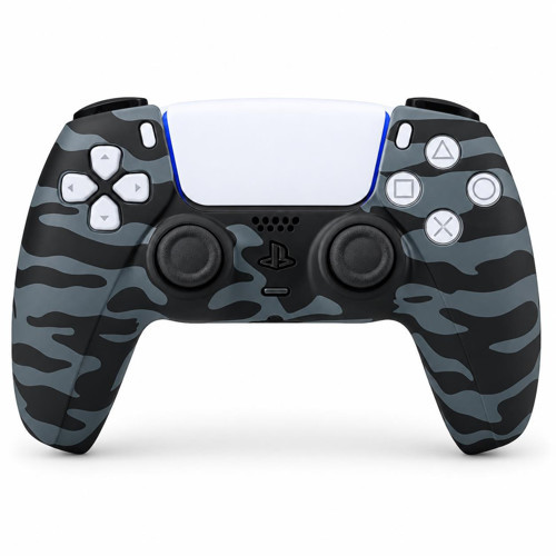 PS5 Dualsense Koruma Silikon Kılıf Gri Kamuflaj SK03