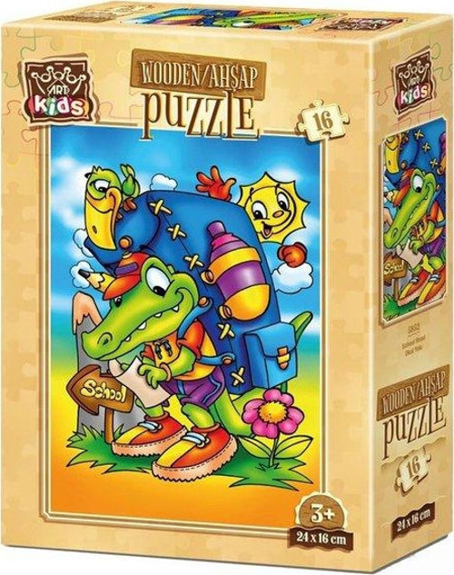 Okul Yolu 16 Parça Ahşap Puzzle 5852