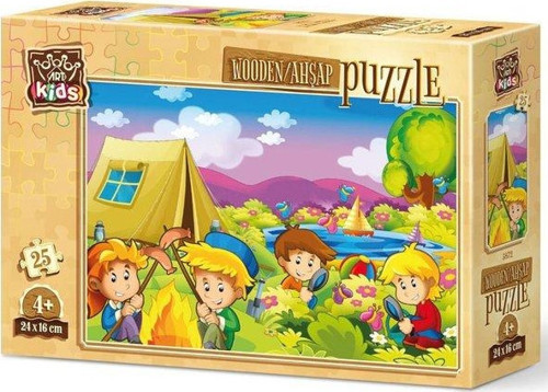 Meraklı Kampçılar 25 Parça Ahşap Puzzle 5872