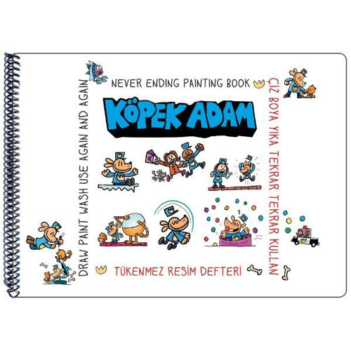 Tükenmez Resim Defteri-Köpek Adam 1- 25X35Cm