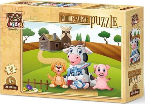Çiftlik Pozu 50 Parça Ahşap Puzzle 5888