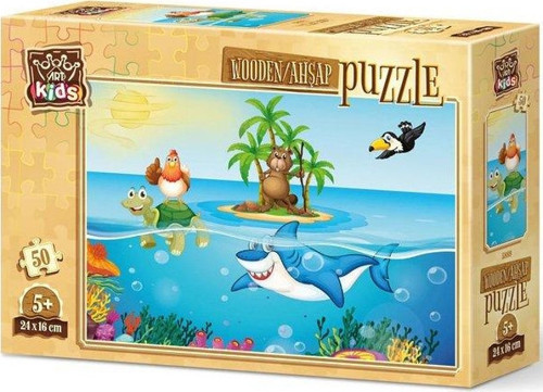 Tatilci Tavuk 50 Parça Ahşap Puzzle 5889