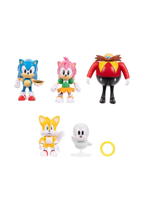 SONIC, AMY, TAILS, EGGMAN VE ROCKY AKSİYON FİGÜRLERİ 5'Lİ PAKET W19-422524-8-GEN