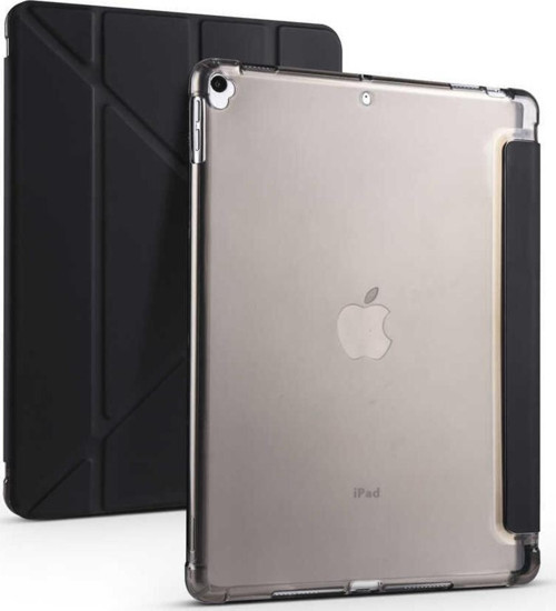 Apple iPad Pro 10.5 Kılıf Yatay ve Dikey Standlı Uyku Modlu Kalemlikli Trifold Arkası Silikon Kılıf