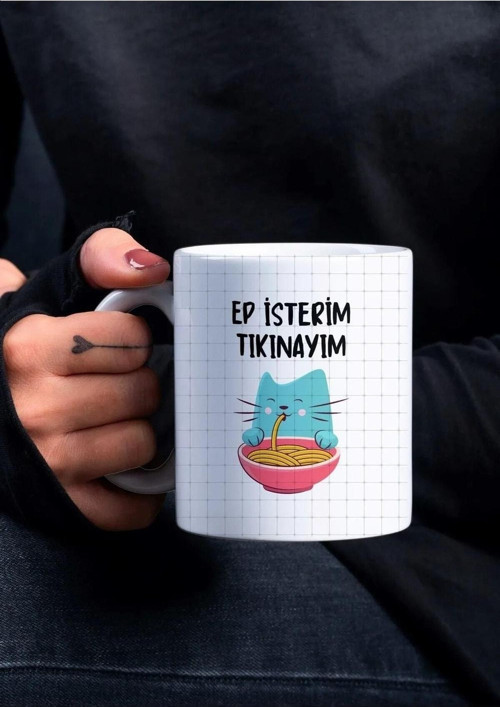 Kedili Trakya Özel Tasarım Baskılı Kupa Bardak /// Özel