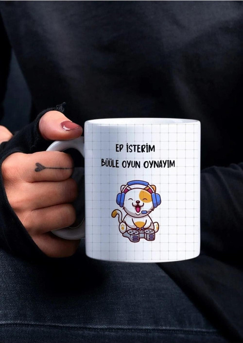 Kedili Trakya Özel Tasarım Baskılı Kupa Bardak /// Özel
