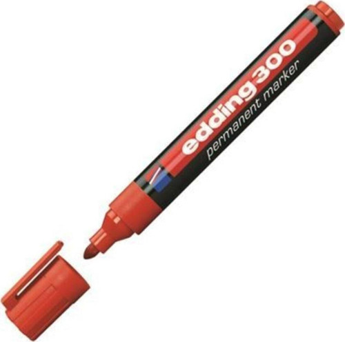 Markör Permanent Yuvarlak Uçlu 1.5-3 MM Kırmızı 300 (10 Lu Paket)