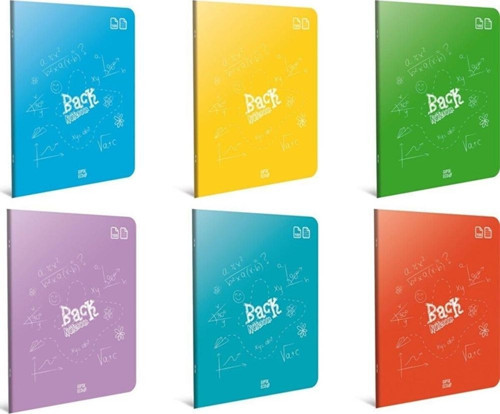 Back Tel Dikiş Plastik Kapak Defter A4 40 Yaprak Kareli (12 Li Paket)