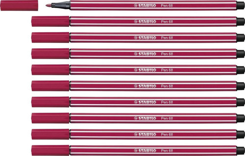 Keçe Uçlu Boya Kalemi 1 mm Koyu Kırmızı Keçeli Boya Kalemi (10 Lu Paket)