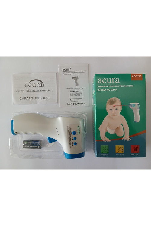 Temassız Kızılötesi Dijital Ateş Ölçer - 3 Renkli Lcd Ekran (Ac-9270)