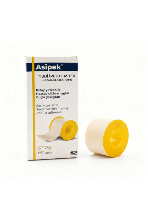 Tıbbi İpek Flaster - 10 Cm X 5 M - Cerrahi Sabitleme Bandı