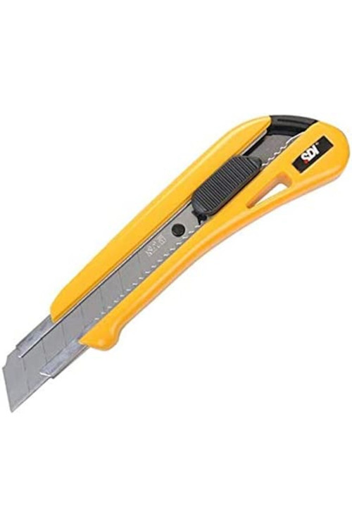Geniş Otomatik Kilitlemeli Maket Bıçağı Sarı / 3050C
