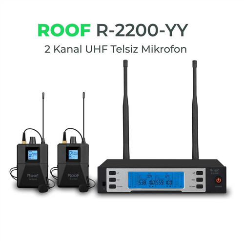 R-2200 UHF TELSİZ 2 YAKA MİKROFON
