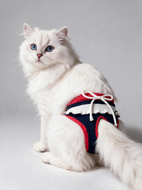 Diva Liva Dişi Kedi Regl Külotu | Don | Kedi İç Çamaşırı | Ayarlanabilir Bağcıklı | Küçük Irklar İçin