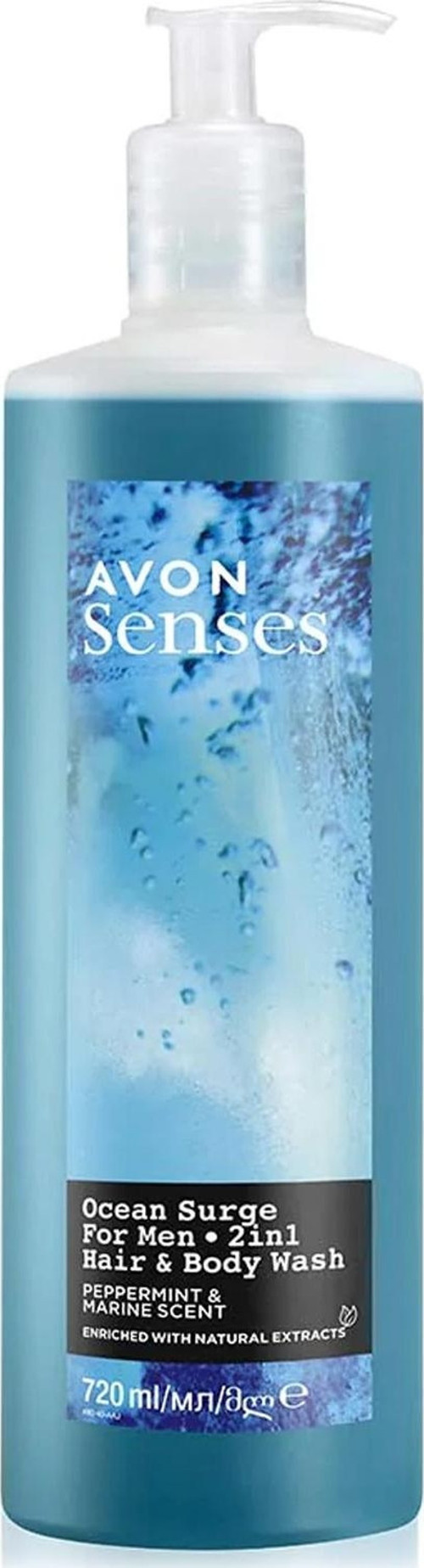 Senses Ocean Surge Nane ve Deniz Kokulu Saç ve Vücut için Erkek Duş Jeli 720 Ml.