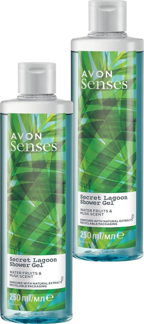 Senses Secret Lagoon Su Meyveleri ve Misk Kokulu Duş Jeli 250 Ml. İkili Set