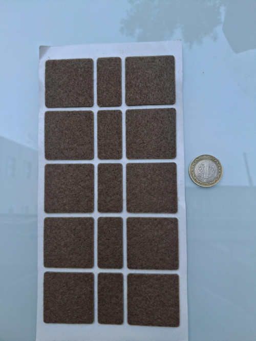 Keçe 90737 HRD 4 Paket 40mm Kahve Masa Sandalye Koltuk Baza Ayak Çizdirmez Yapışkanlı