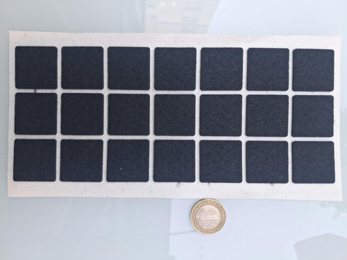 Keçe 90738 HRD 4 Paket 30mm Siyah Masa Sandalye Koltuk Baza Ayak Çizdirmez Yapışkanlı
