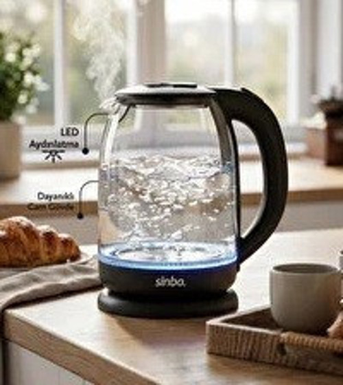 SK-8030 Cam Su Isıtıcı Kettle 1,8 Lt