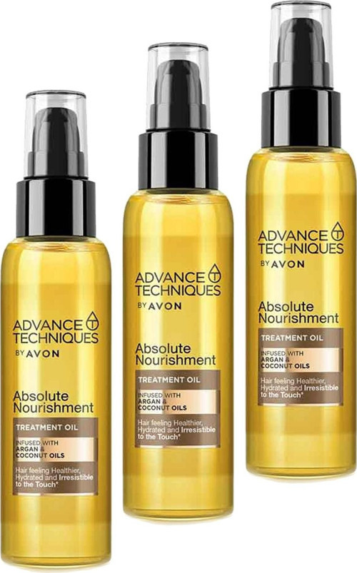 Advance Techniques Argan ve Hindistan Cevizi Yağı İçeren Saç Bakım Yağı 100 Ml. Üçlü Set