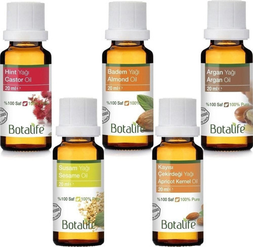 20 Ml Hint Badem Argan Susam Kayısı Çekirdeği Yağları Set