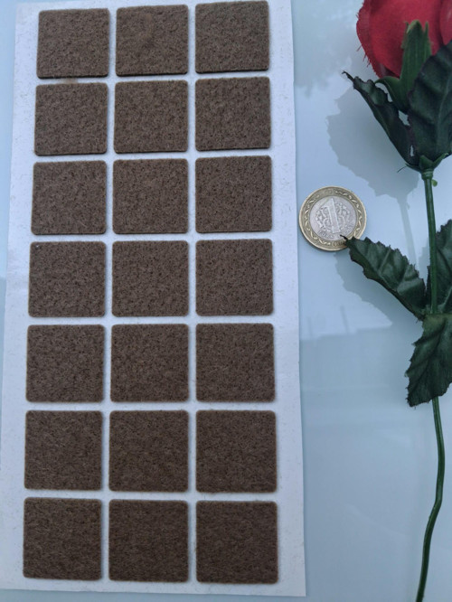 Keçe 90740 HRD 4 Paket 30mm Kahve Masa Sandalye Koltuk Baza Ayak Çizdirmez Yapışkanlı