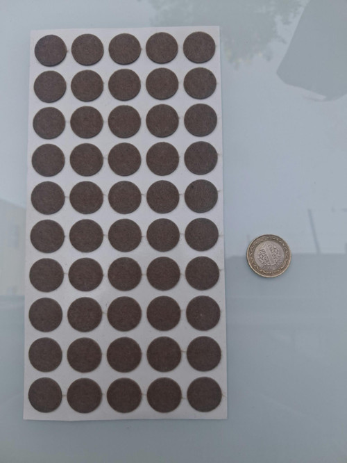 Keçe 90747 HRD 4 Paket 20 mm Kahve Masa Sandalye Koltuk Baza Ayak Çizdirmez Yapışkanlı