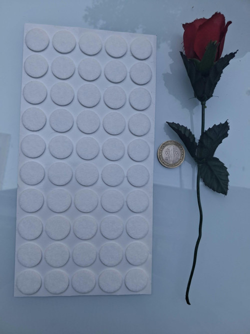 Keçe 90748 HRD 4 Paket 20 mm Beyaz Masa Sandalye Koltuk Baza Ayak Çizdirmez Yapışkanlı