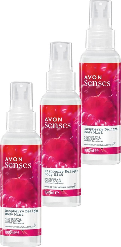 Raspberry Delight Frambuaz ve Frenk Üzümü Kokulu Vücut Spreyi 100 Ml. Üçlü Set