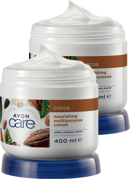 Kakao Yağı Yüz, El ve Vücut Kremi 400 Ml. İkili Set