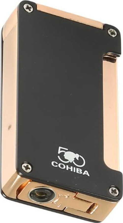 Siyah-Gold Tek Torch Pürmüz Metal Puro Çakmağı