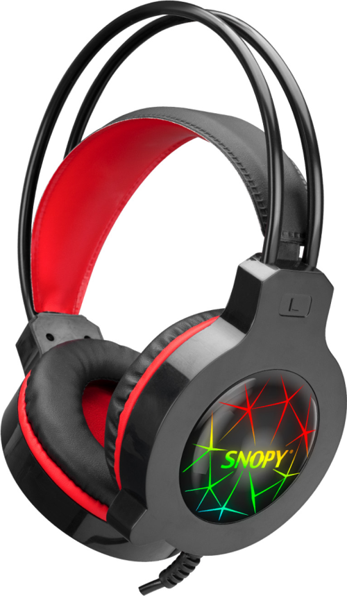 SN-GX7 CRAZY Kablolu 3.5mm Jac USB Rainbow Aydınlatma Gaming Mikrofonlu Kulaklık (Siyah)