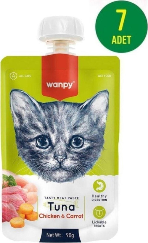 Taze Ton Balıklı&tavuklu Kedi Et Ezmesi 90 Gr X 7 Adet