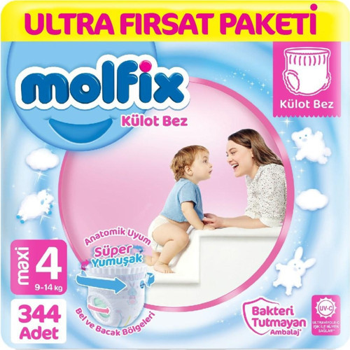 Külot Bebek Bezi 4 Beden Ultra Fırsat Paketi 86*4 344 Adet