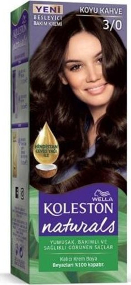 Koleston Naturals Saç Boyası Koyu Kahve 3/0 (2'li)
