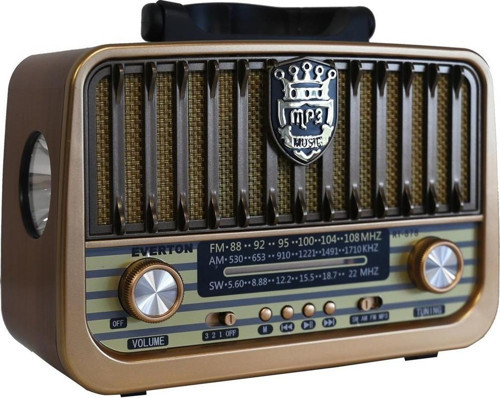 Rt-878 Bluetooth (El Feneri) Fm-Usb-Tf-Aux Şarjlı Nostaljik Radyo