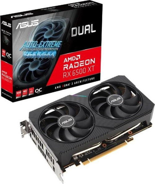 Radeon DUAL-RX6500XT-O4G 4GB GDDR6 64Bit DX12 Ekran Kartı