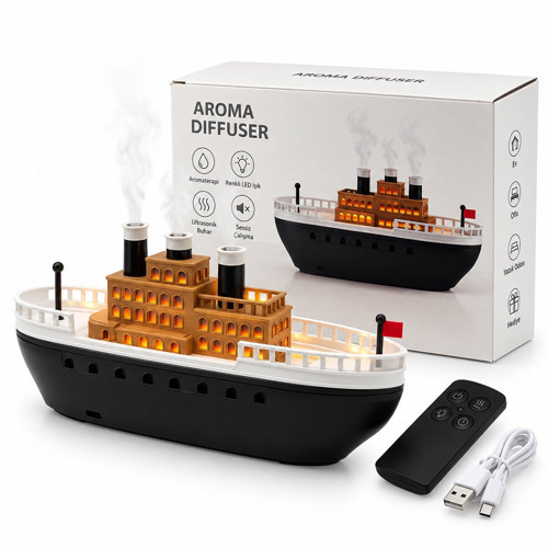 Aroma Diffuser Işıklı Hava Nemlendirici Buhar Makinesi
