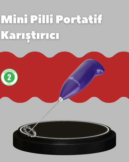 Frappe ve Cappuccino Maker – Taşınabilir Pilli Köpürtücü Mikser