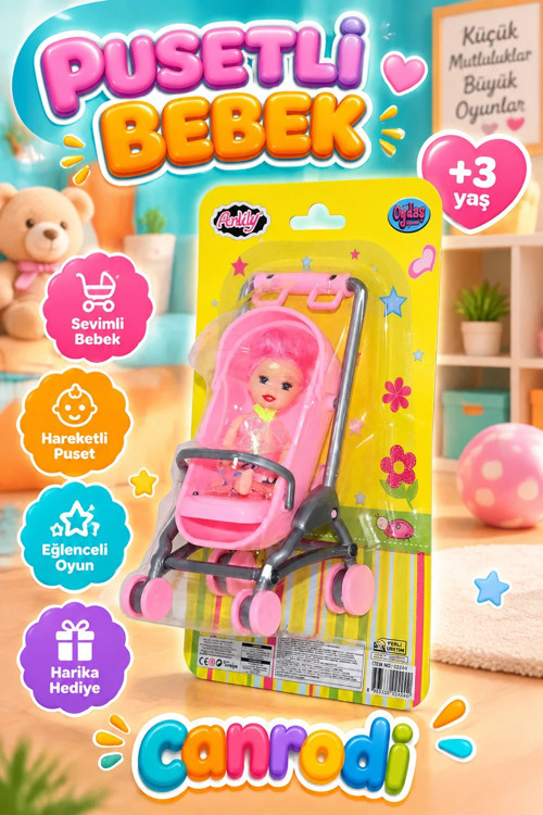 02424 Oydaş, Anlily Pusetli Bebek / Kartela / +3 yaş