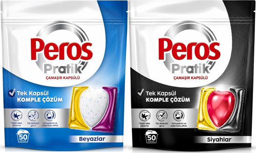 Pratik Matik Çamaşır Deterjanı Kapsülü - Tableti 100 Adet Beyazlar - Siyahlar (Avantaj Pk)