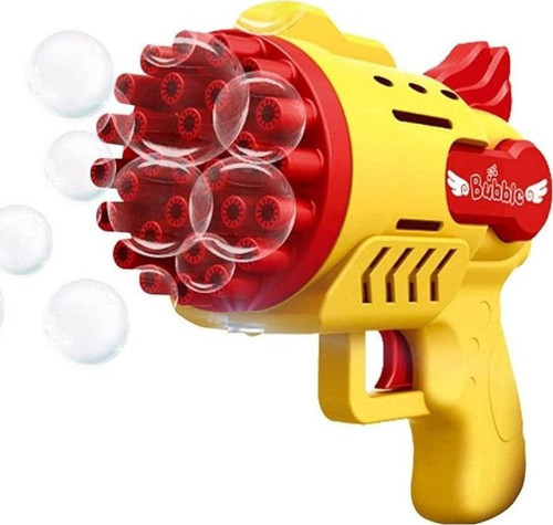 1 PCS YELLOW BUBBLES GUN 29 DELİKLİ ÇOKLU KÖPÜK ATAN TABANCA SARI KÖPÜK TABANCASI 2 SOLİSYON HEDİYE