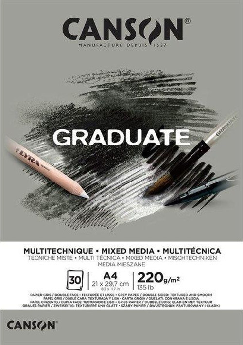 Graduate A4 Mix Media Blok Grey - 400110371